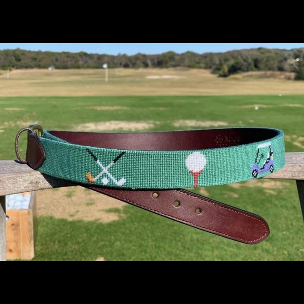 Golf Needlepoint Belt